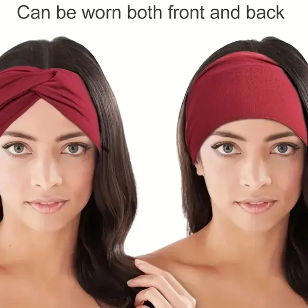 Wide Burgundy Headband